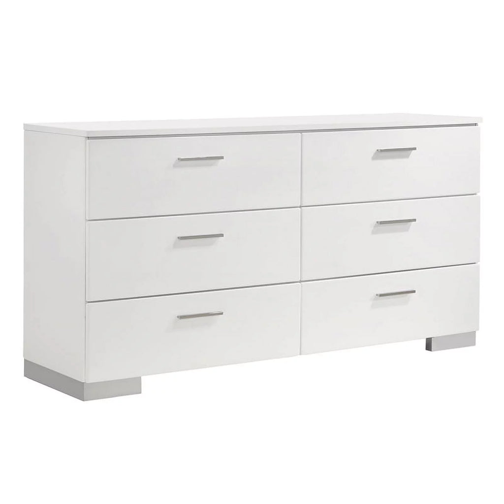 Queen Bedroom Set Glossy White T333220