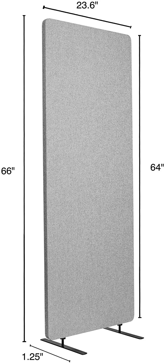 Cool Gray Freestanding Acoustic Room Divider Office Partition S948216