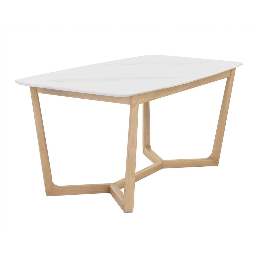 70.5" Wood & Faux Marble Dining Table C9618