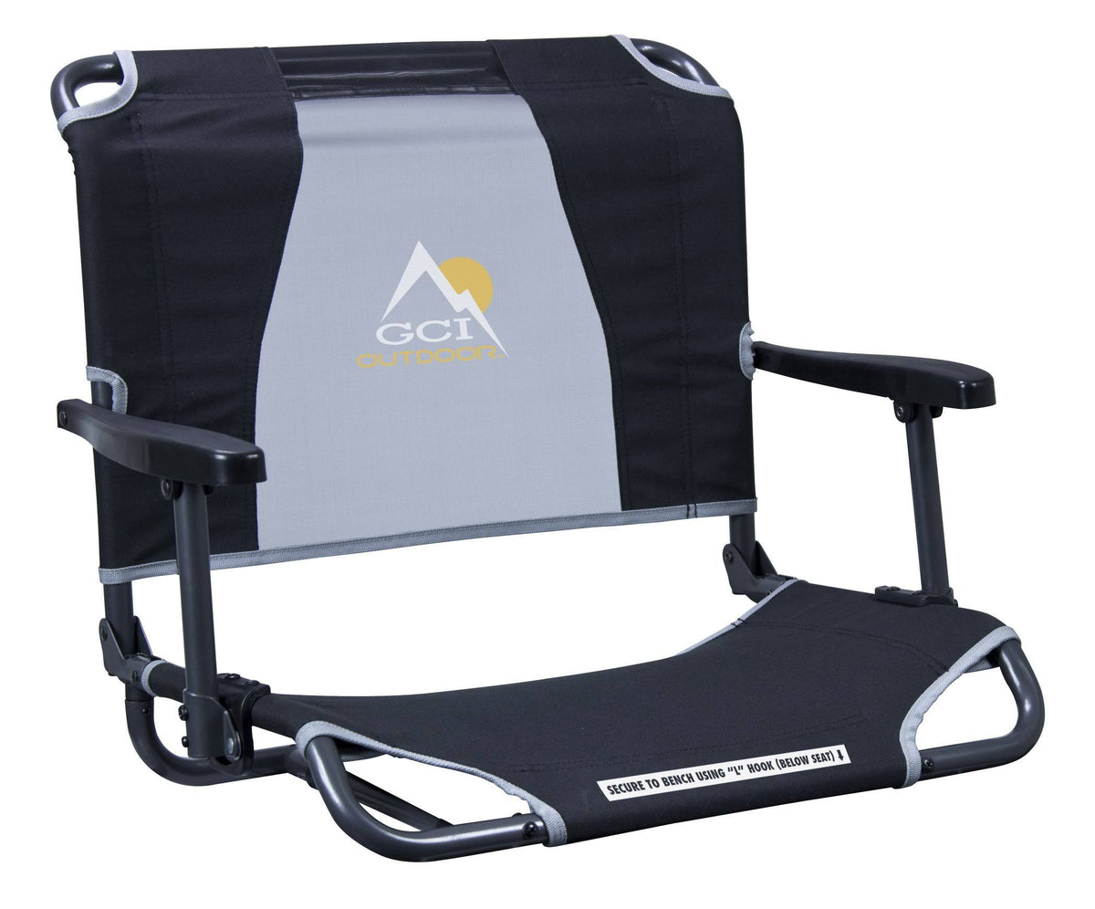 Black Stadium Chair with Armrests D168