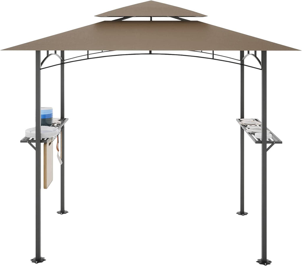 Khaki 8 x 5 FT Grill Canopy with Air Vent Z73318