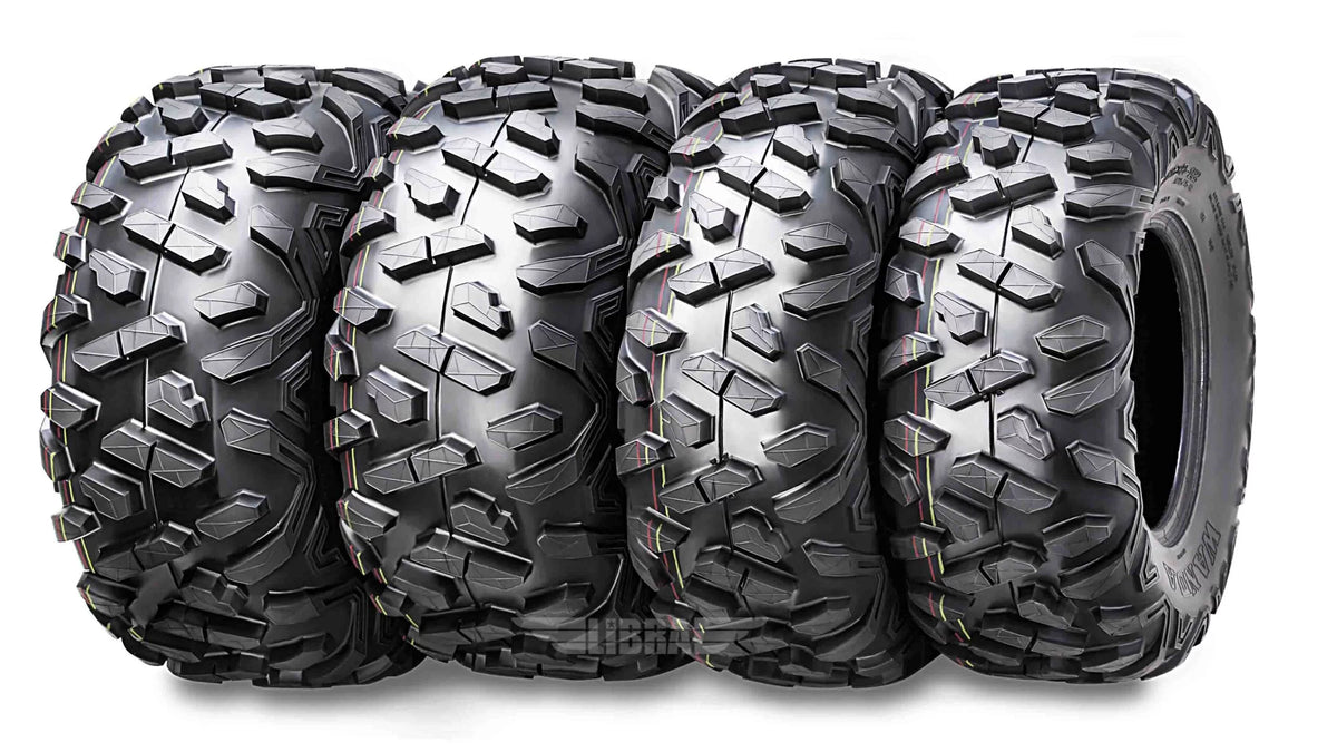 25x8-12 Front & 25x10-12 Rear 6PR ATV/UTV Tires Set 4 Z748