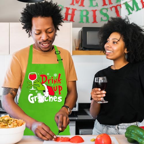 Christmas Baking Apron with 2 Pockets C977