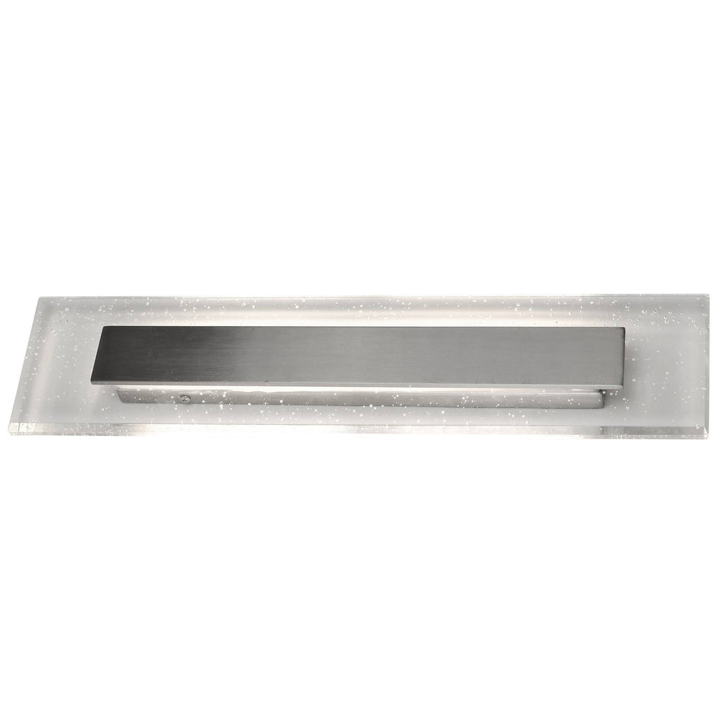 Nickel LED 1-Light Bath Bar with Seedy Crystal V17308