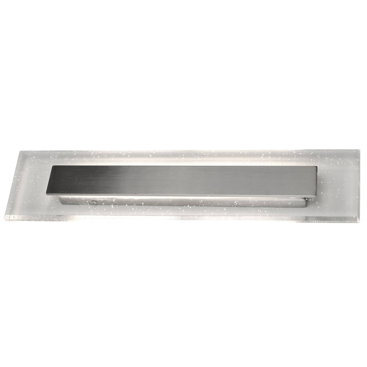 Nickel LED 1-Light Bath Bar with Seedy Crystal V17308