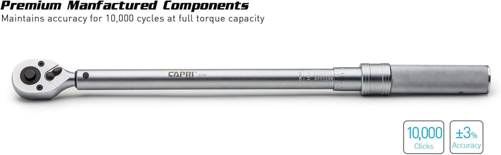 100-150 Foot Pound Industrial Torque Wrench, 1/2 Drive J59047