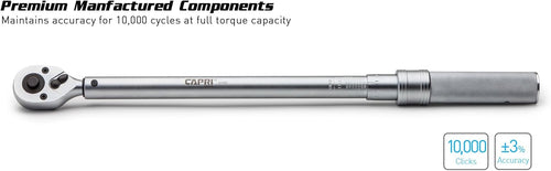 100-150 Foot Pound Industrial Torque Wrench, 1/2 Drive J59047