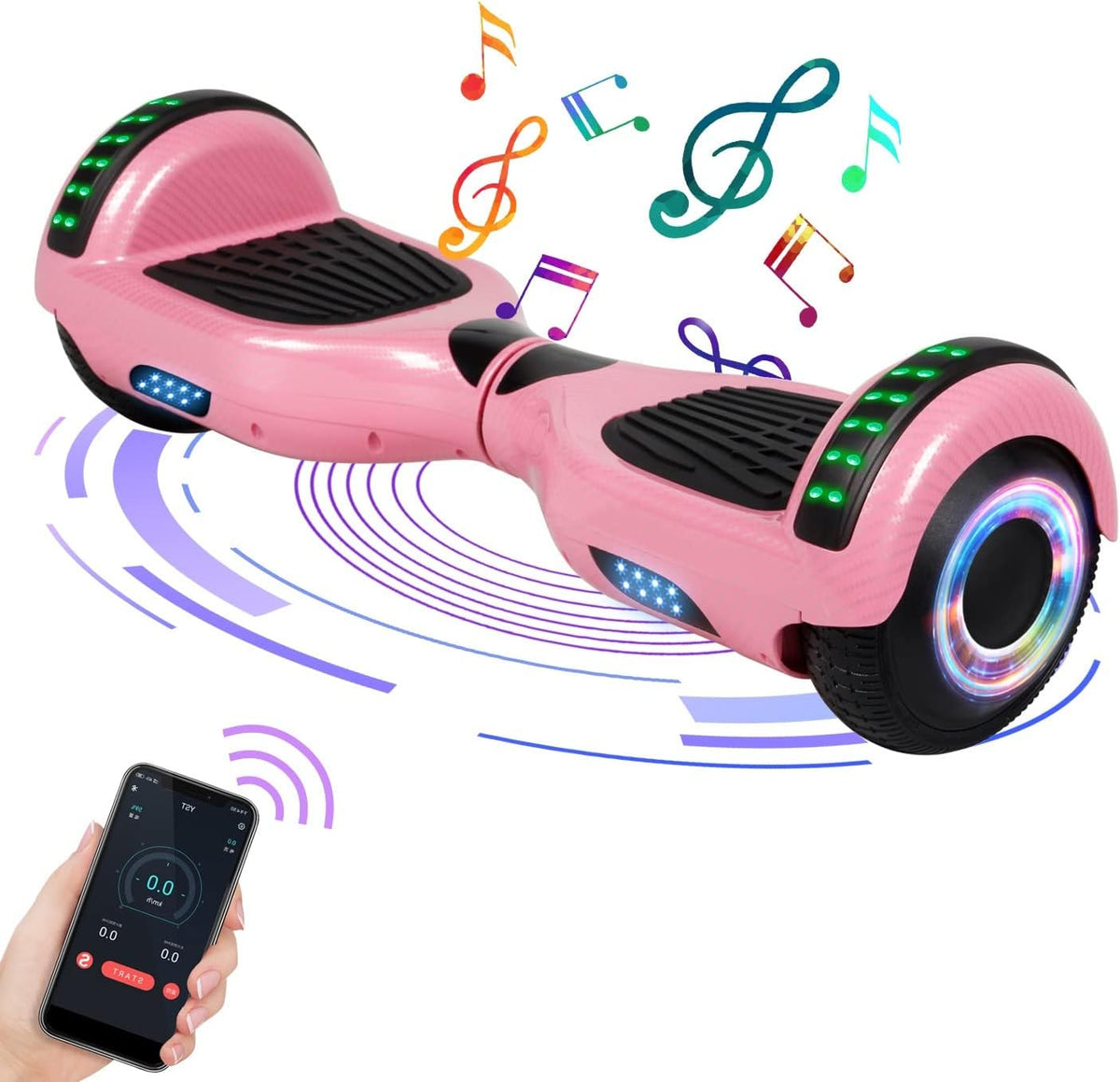 6.5inch Self Balancing Hoverboard with Bluetooth Speaker LED Lights U714273