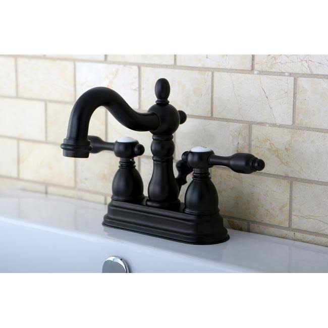 Polished Chrome Center Lavatory Faucet with Brass Pop-Up K916669