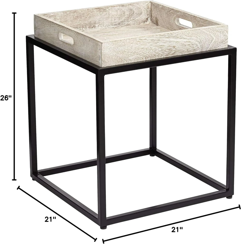 Natural Wood Nesting Tables Set Of 2 W7401