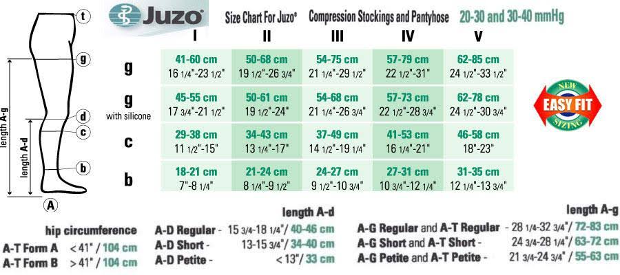 20-30 mmHg Silicone Thigh Compression Stockings K806