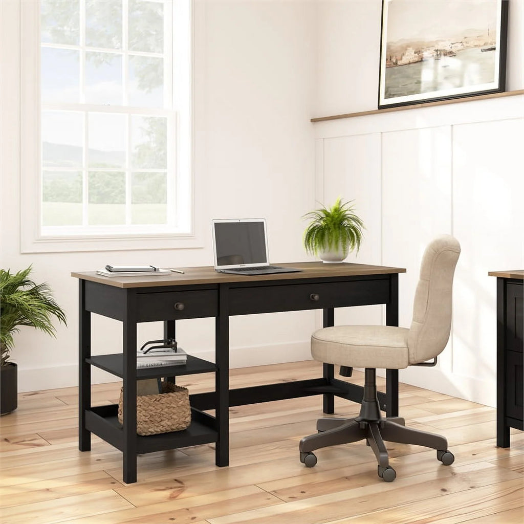 54W Computer Desk with Shelves E26582