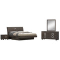 Gray 4-Piece Wood Eastern King Bedroom Set I826090