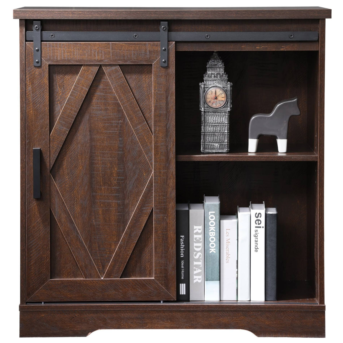 Rustic Brown Wash Wood TV Stand / Storage Cabinet T459