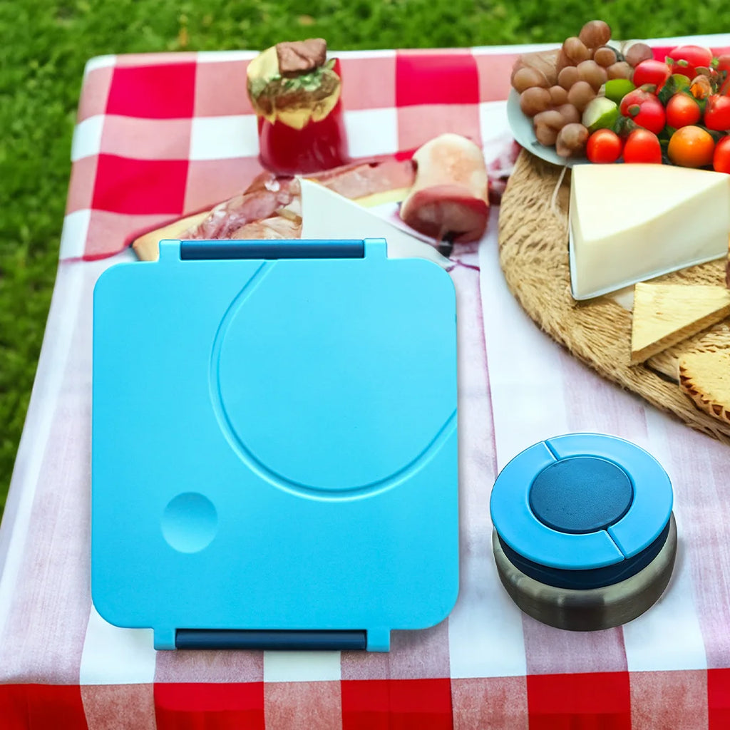 Blue Leak Proof Bento Box with Thermos Food Jar U21601