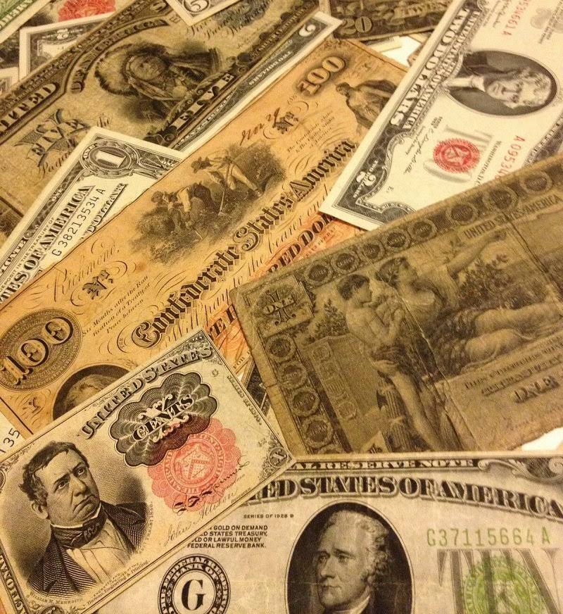 Old Currency Gold Silver Certificate Large Small W7357