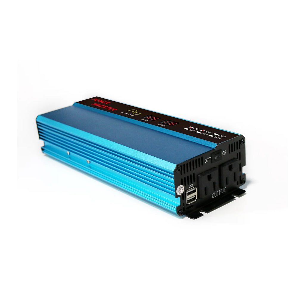 850W Pure Sine Car Power Inverter, 1600 Watt, 2 Sockets, 2 USB Ports A29019