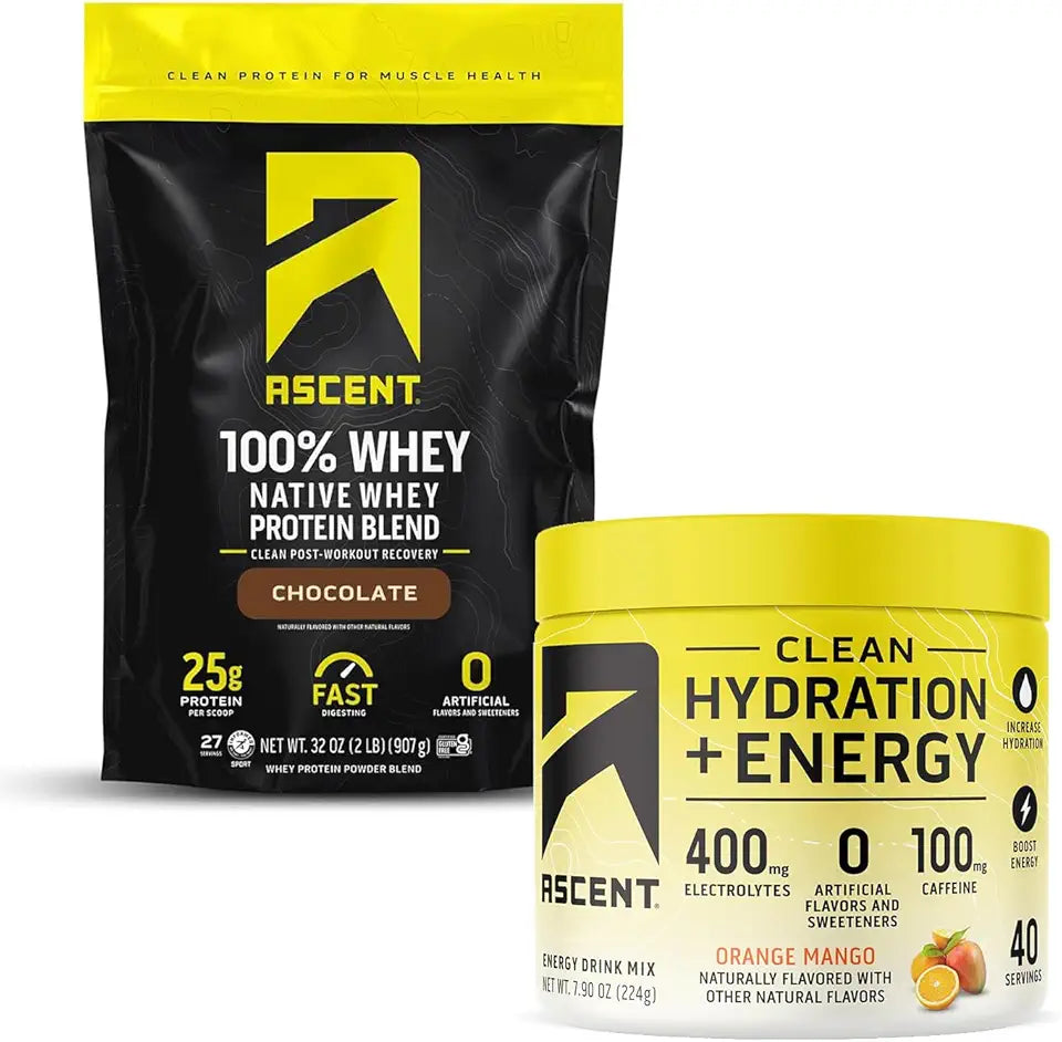 Chocolate Whey Protein Powder and Orange Mango Electrolytes F679318