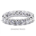 Platinum 950 4-Prong Setting 1.34 Carat Total Natural Diamonds Eternity Ring P593
