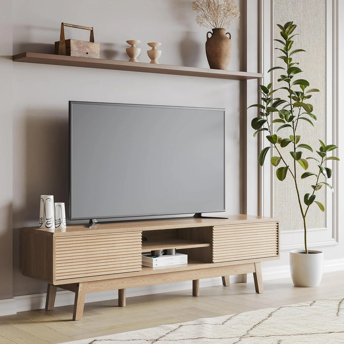 Light Oak TV Console X9746