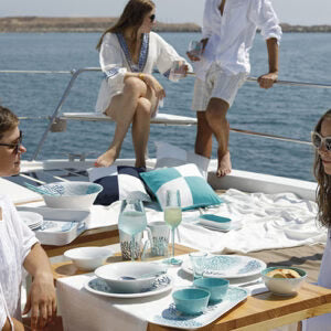 Salad Bowl & Cutlery Blue R54201