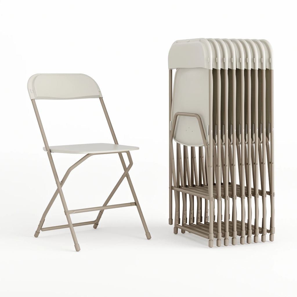 White Plastic Folding Chair 10 Pack V691