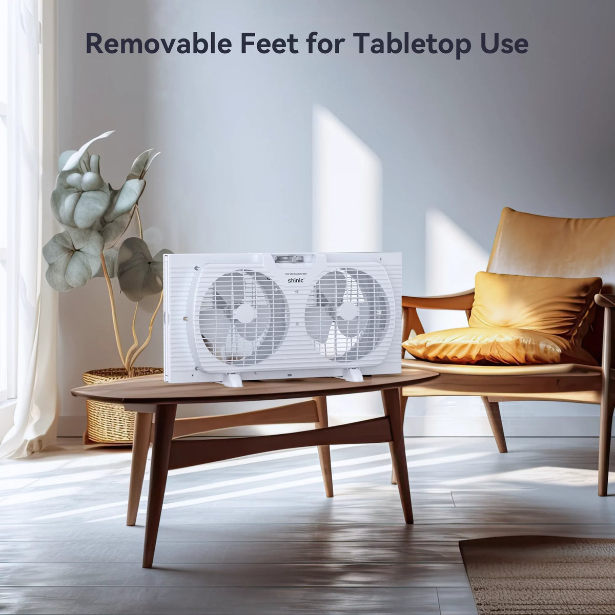 9 3-Speed Twin Window Fan with Removable Bug Screen, White Q134