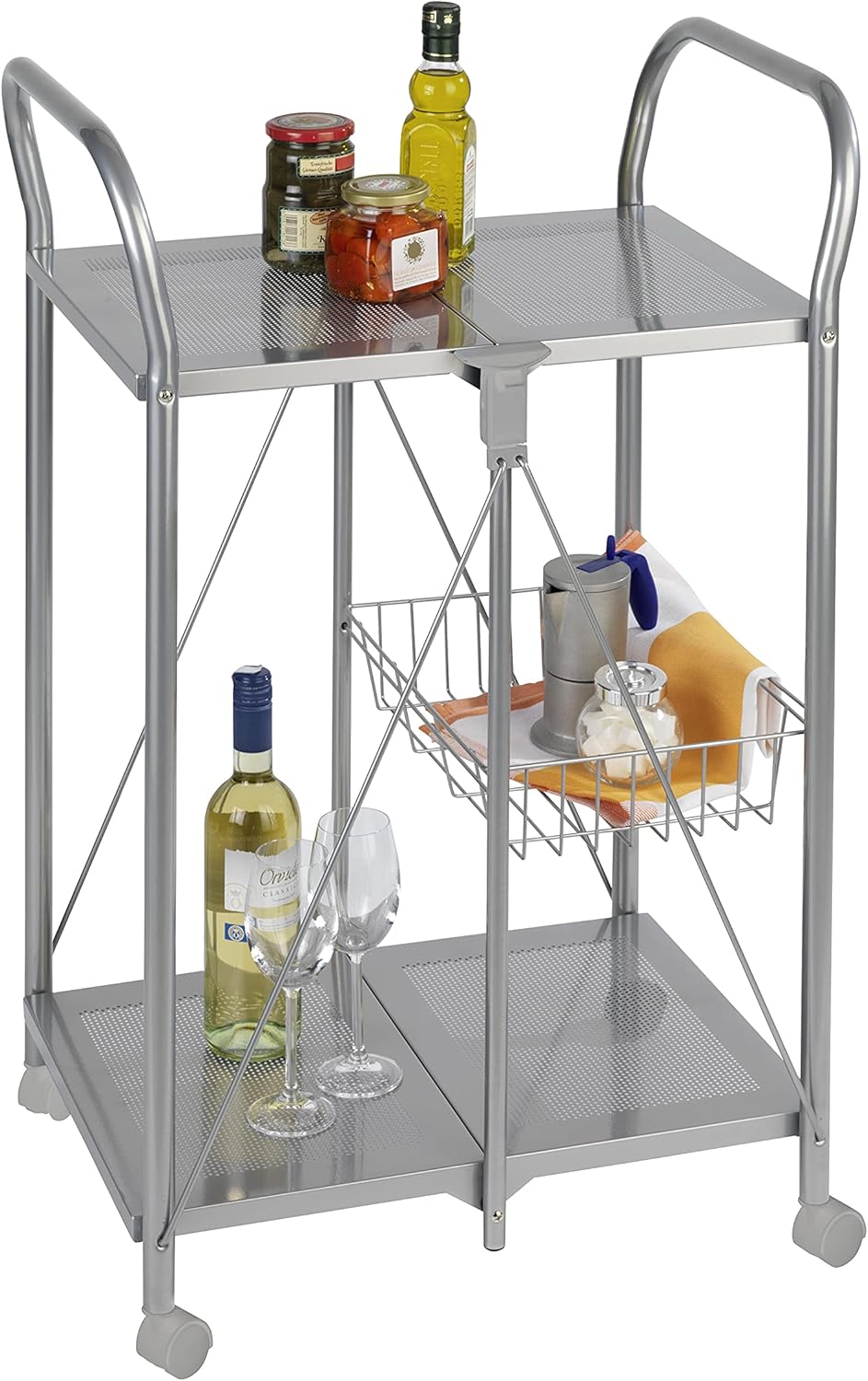 3 Tier Rolling Metal Cart D1264