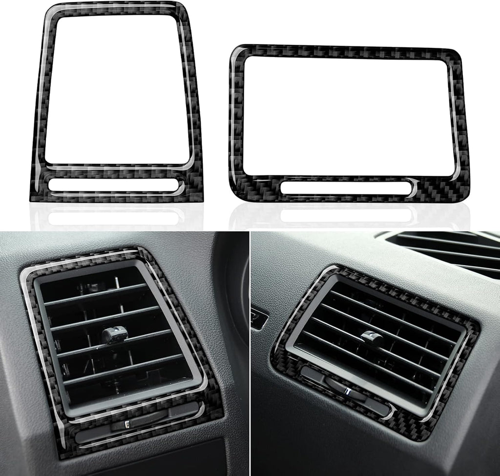 Carbon Fiber Center Console Dashboard Sticker Interior Trim Cover, Pack of 2 W105